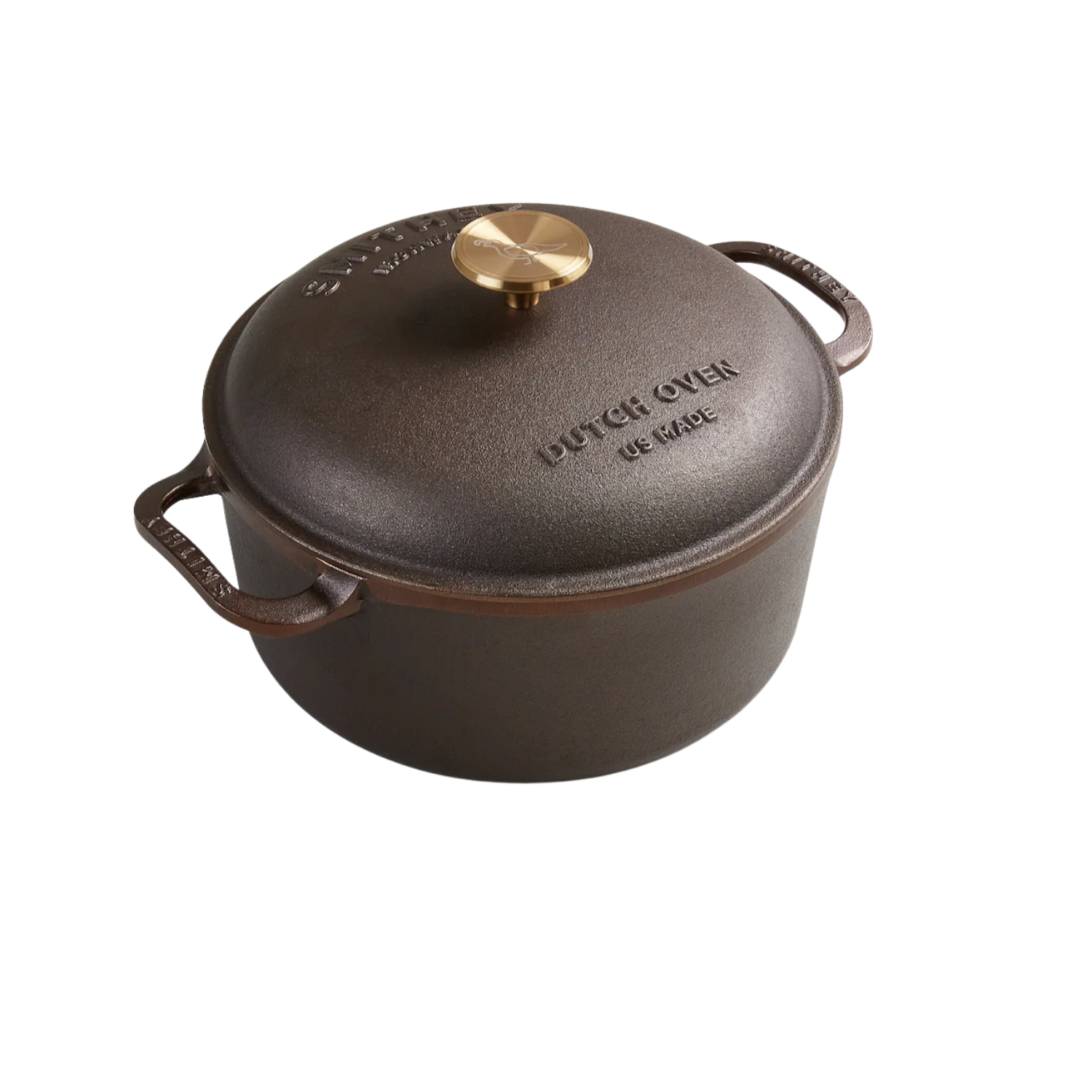 Smithey 5.5qt Dutch Oven Cast Iron no background